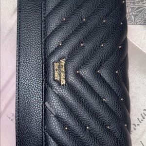 Black VS Studded V-Quilt Tech Clutch